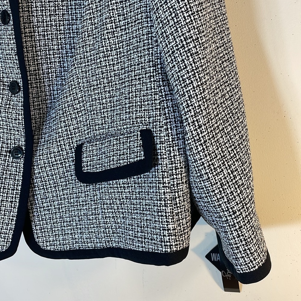Emily Colorblock Tweed Jacket Machine Washable. 20W. NWT. - Picture 6 of 12